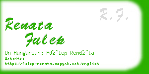 renata fulep business card