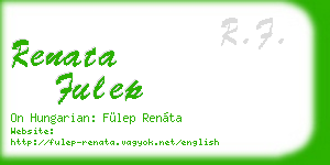 renata fulep business card